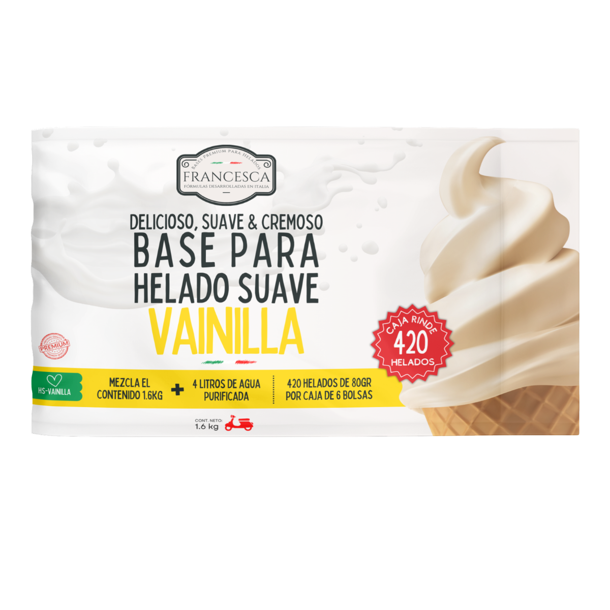 Base para Helado Suave de Vainilla – Francesca
