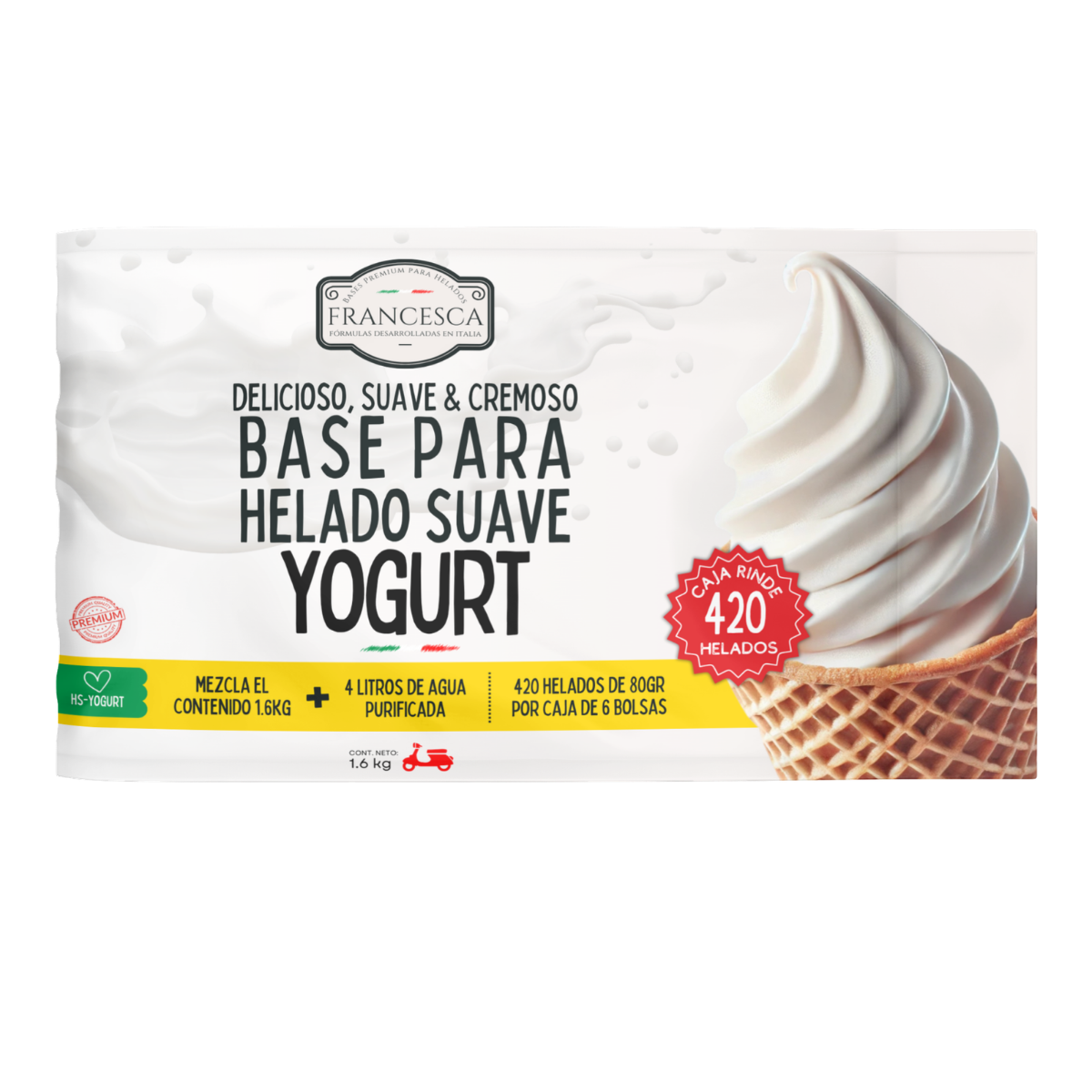 Base para Helado Suave de Yogurt Natural – Francesca