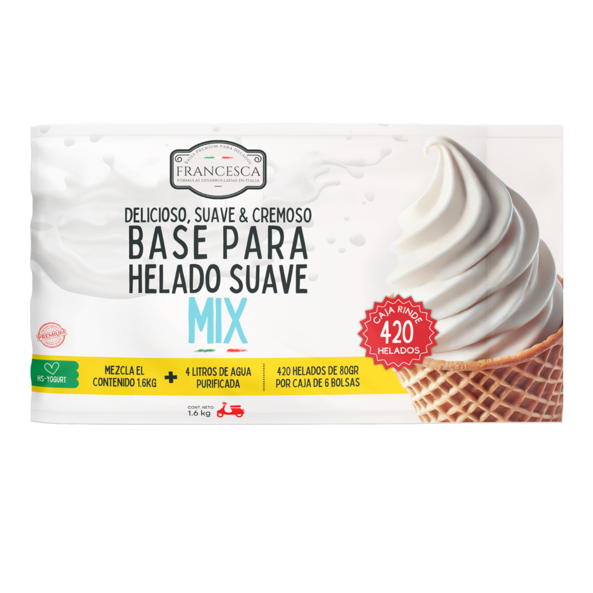 Caja MIX Francesca - Bases para Máquina de Helado Suave