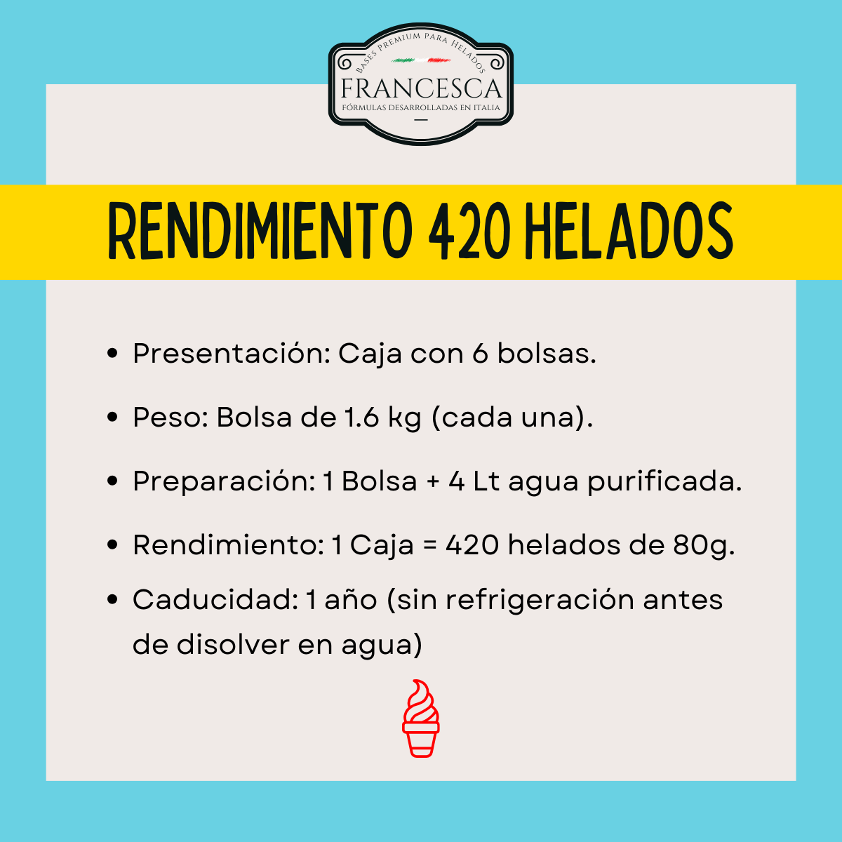 Base para Helado Suave de Nieve de Limón – Francesca