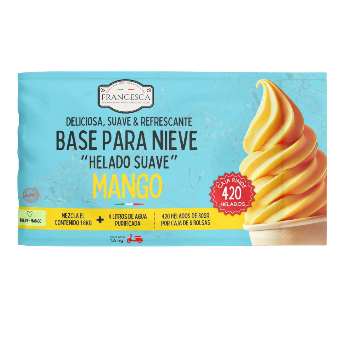 Base para Helado Suave de Nieve de Mango – Francesca