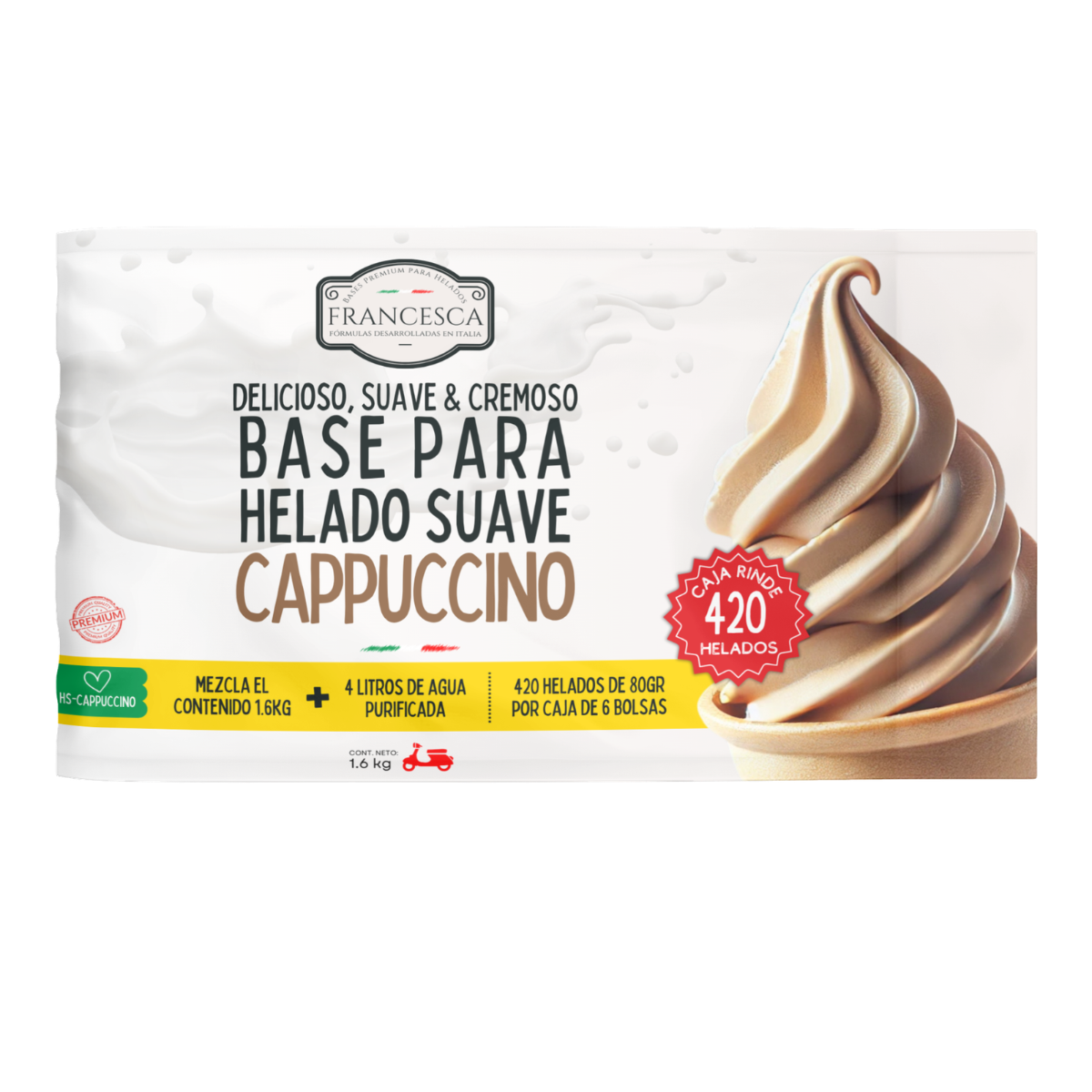 Base para Helado Suave de Cappuccino – Francesca