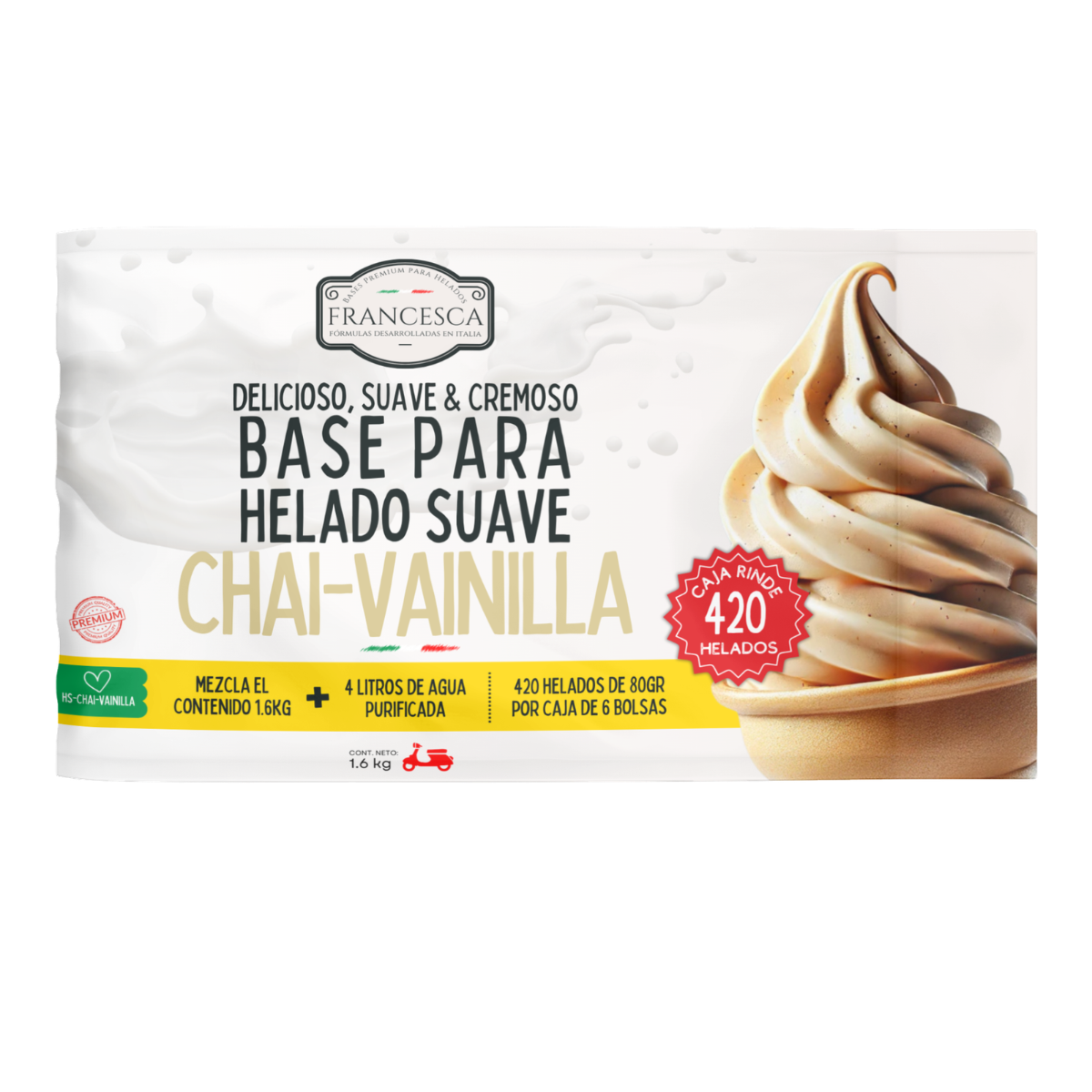 Base para Helado Suave de Chai Latte– Francesca