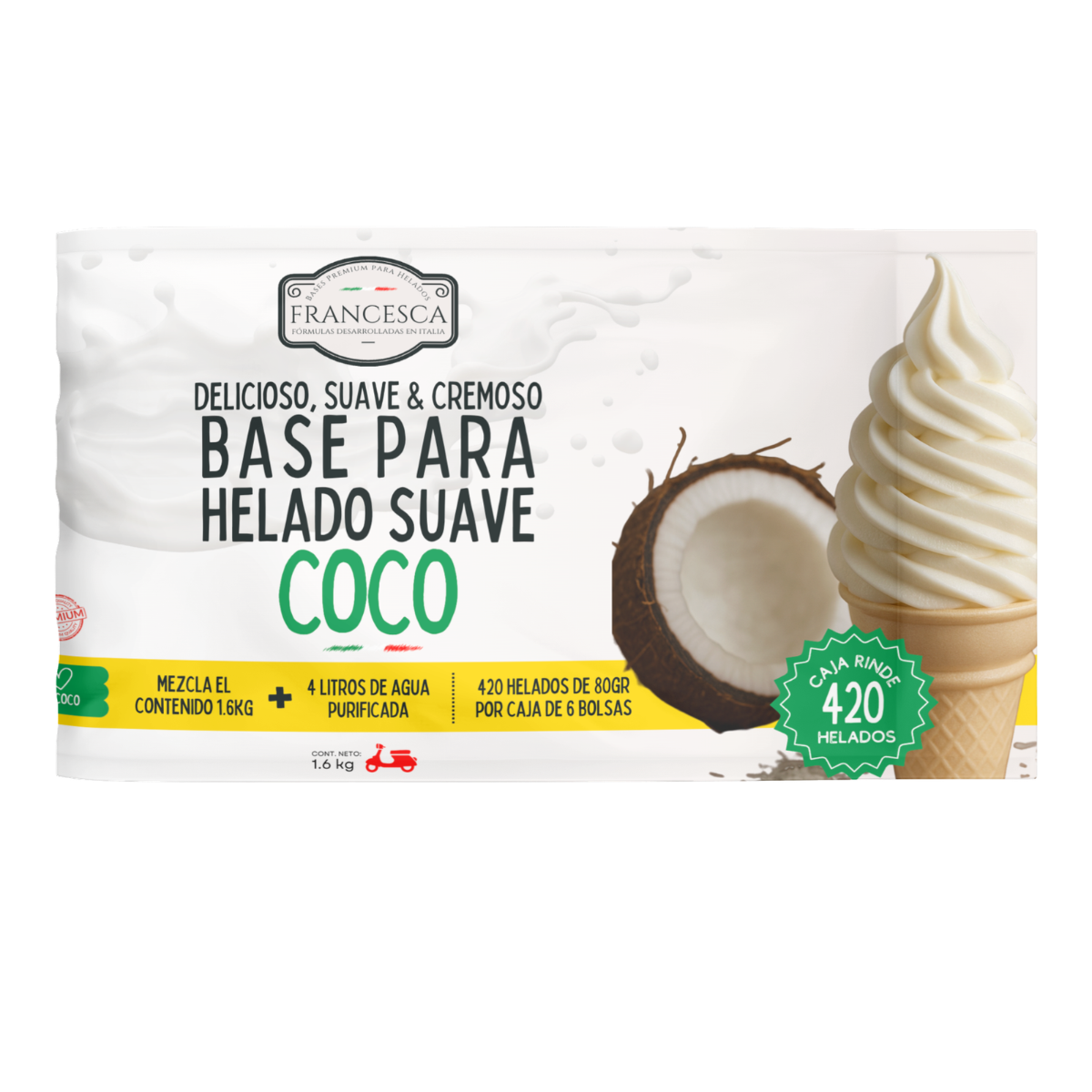 Base para Helado Suave de Coco – Francesca