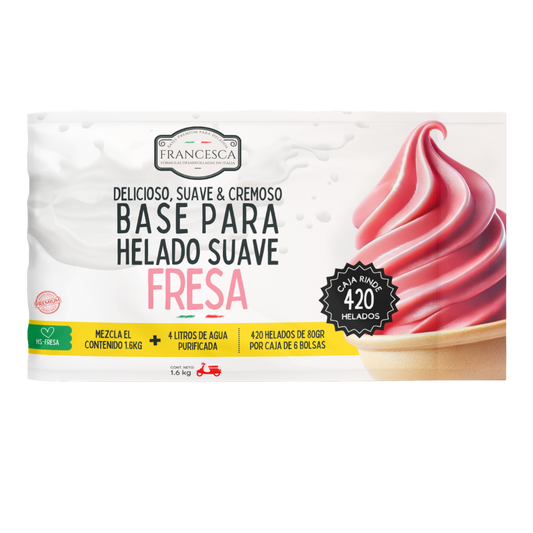 Base para Helado Suave de Fresa – Francesca
