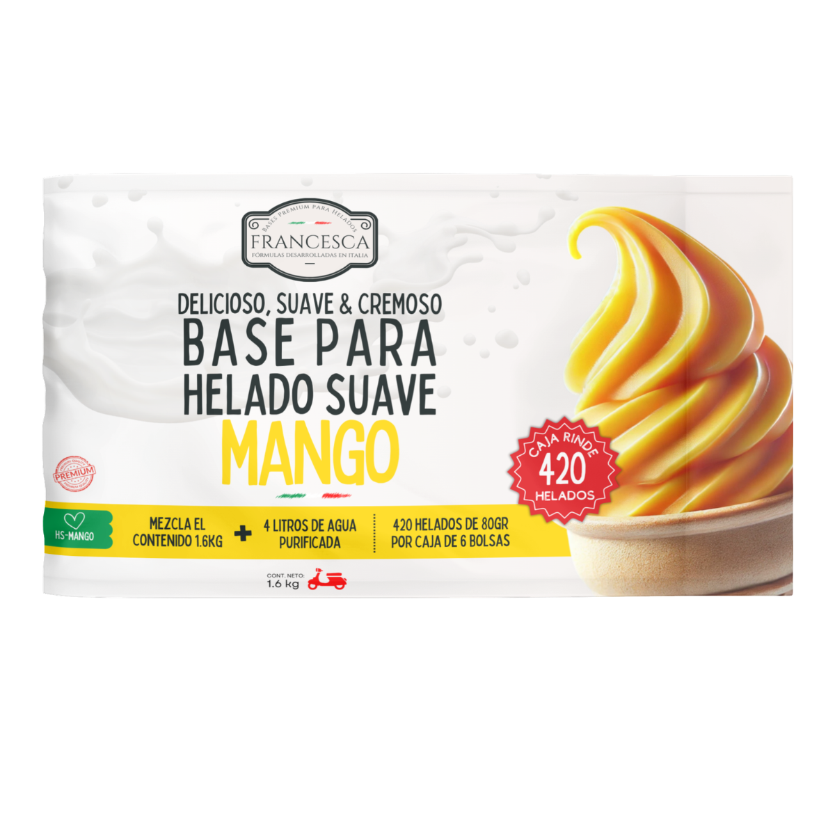 Base para Helado Suave de Mango – Francesca