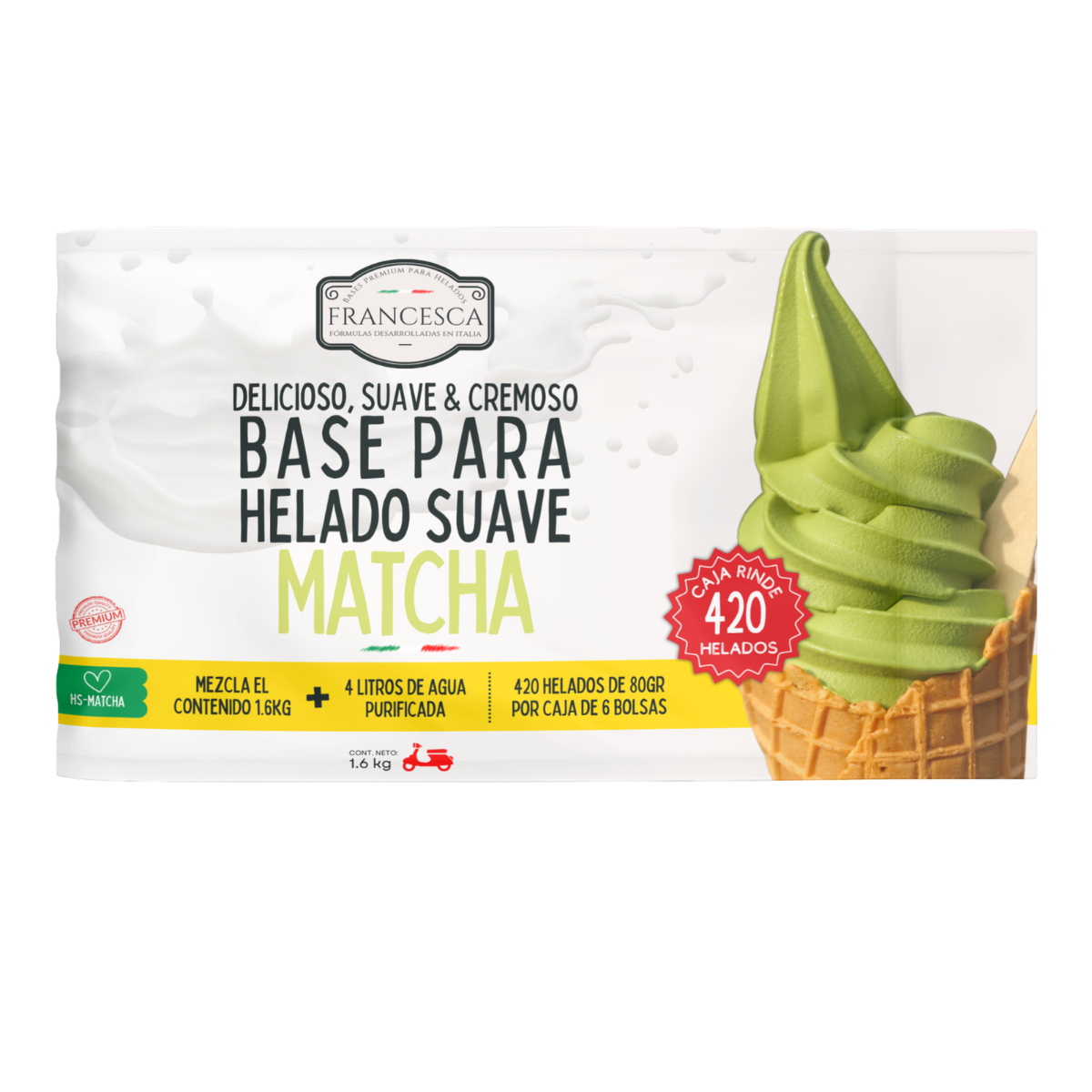 Base para Helado Suave de Matcha Chai – Francesca