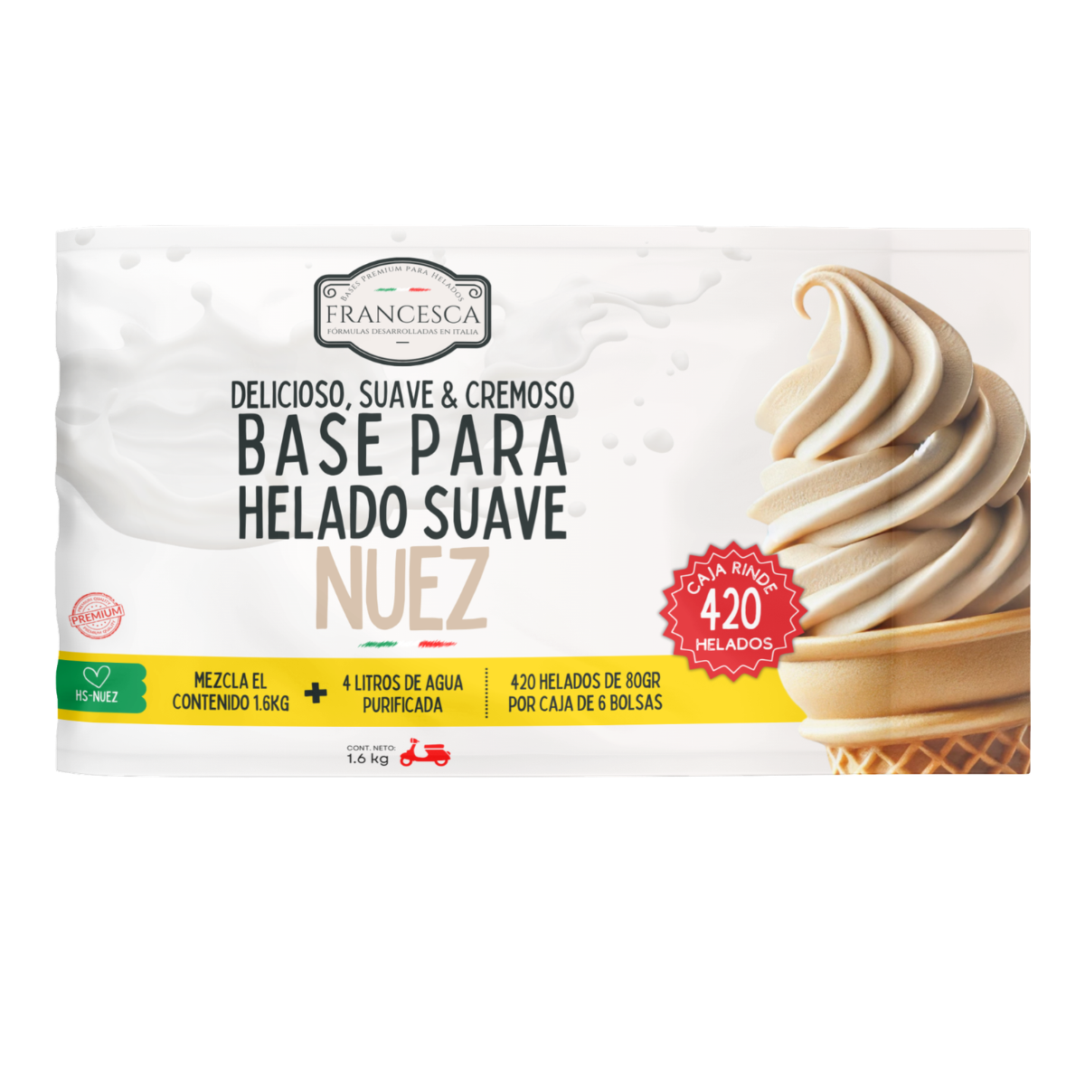 Base para Helado Suave de Nuez – Francesca