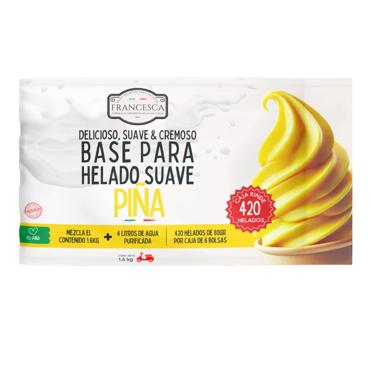Base para Helado Suave de Piña – Francesca