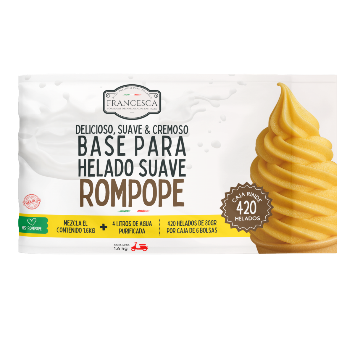 Base para Helado Suave de Rompope – Francesca